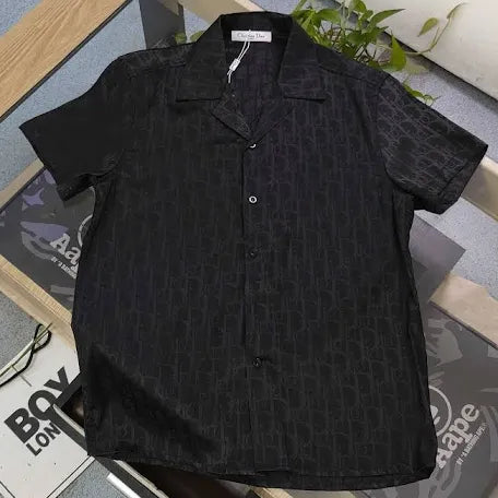 Berry short sleeve button up shirt